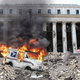 New York’s famed post office was reduced to rubble after one of the teens got an especially good whack in on it.